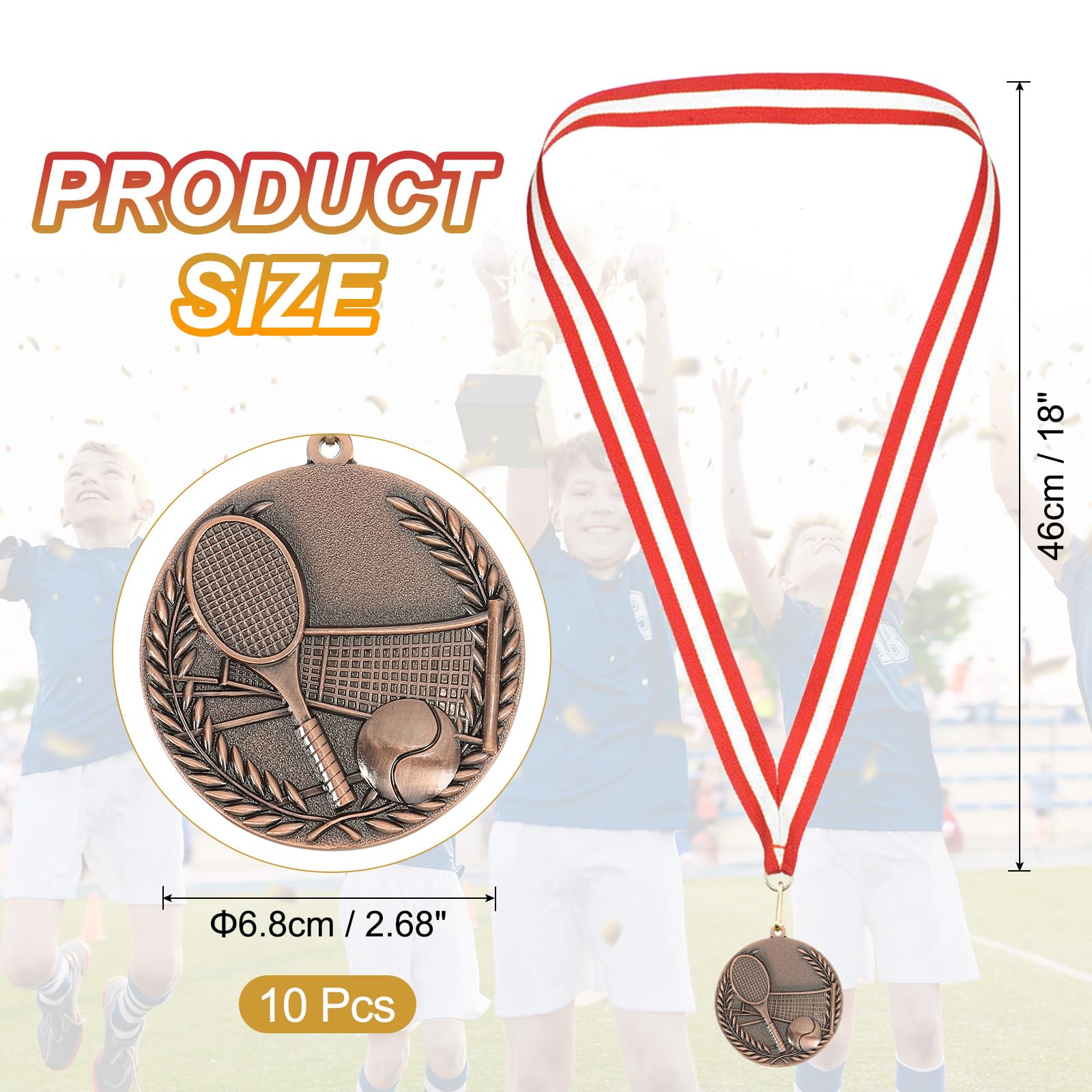 QUARKZMAN 10 Pezzi Medaglie Tennis 2.7 Pollici Medaglie Bronzo per Giochi
