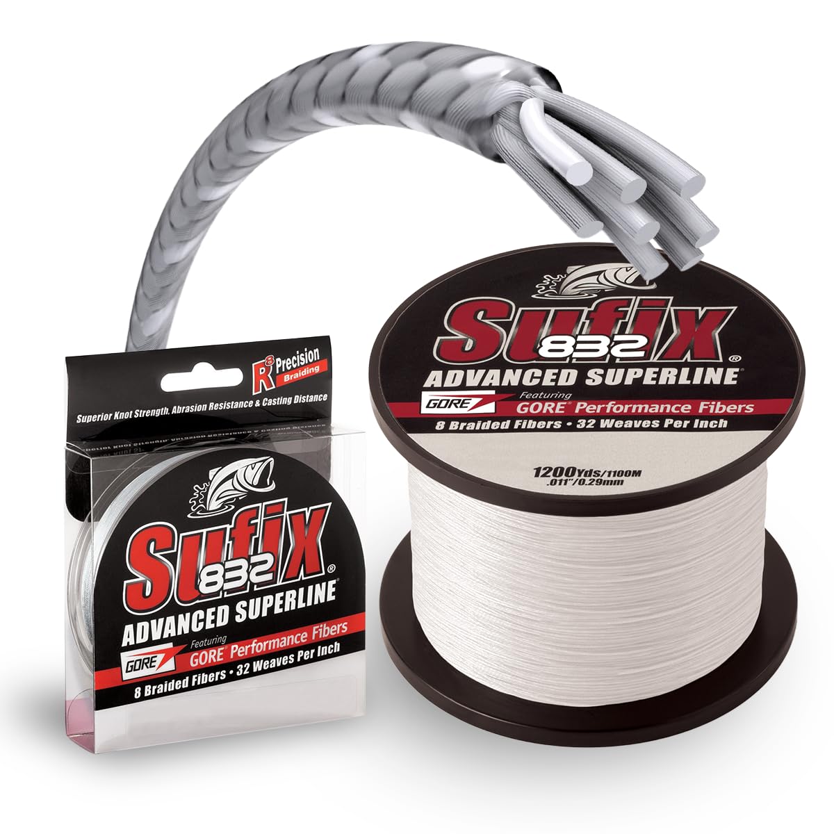 Amazon.com : Sufix 832 Braid 6 lb Ghost 150 yards : Superbraid And
