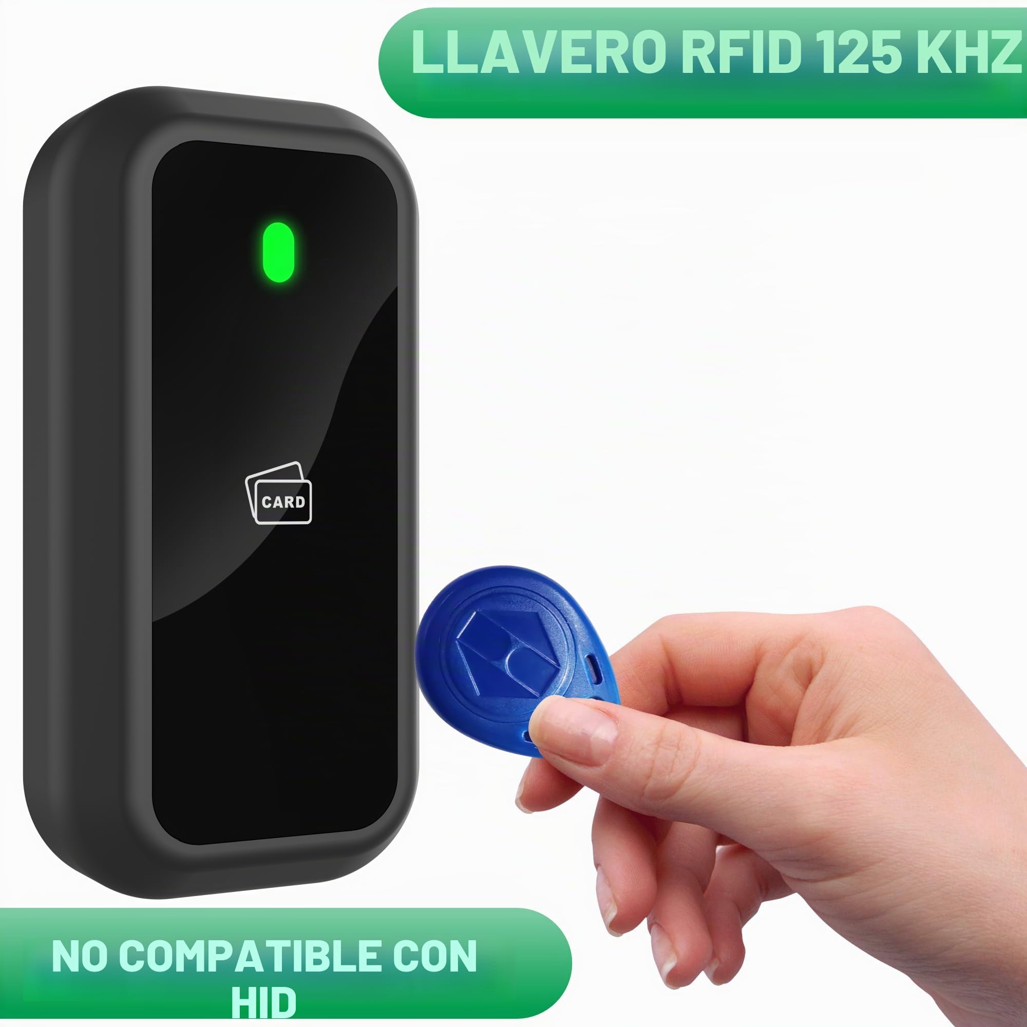 UHPPOTE Proximity 125KHz RFID EM-ID Card Mando para Control de Acceso de Puerta (Solo Lectura, Color Azul, Paquete de 100)