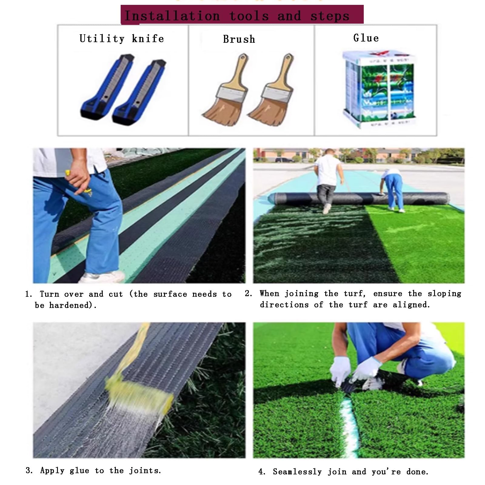Questo Prato Sintetico di Ricambio a Bassa Manutenzione con Fori di drenaggio, Realistico, è Ideale per Giardini, patii e balconi (2x6x9 Piedi).