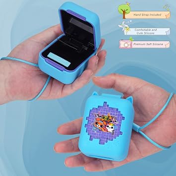 MGZNMTY Silicone Case for Bitzee Interactive Toy Digital Pet and Case, Protective Skin Sleeve for Bitsy Electronic Gadget Virtual Pet (Blue)