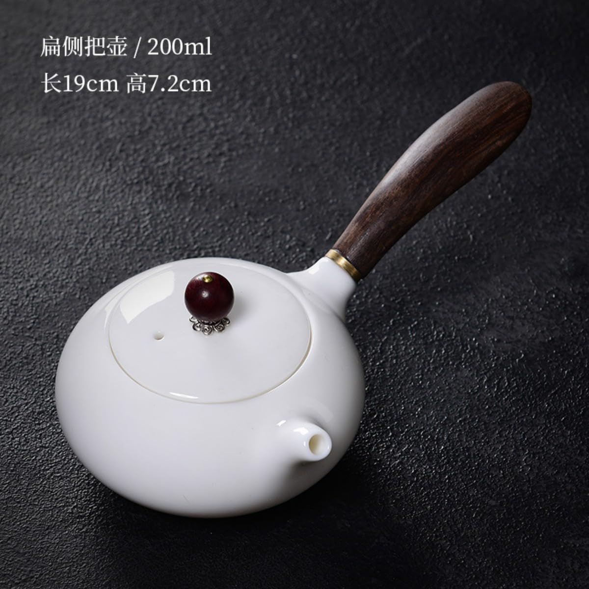 白瓷扁侧把壶 Glass Tea Cup,Ceramic cup Set,Zi Sha Tea Cup,Ceramic Teapot,Purple Clay Tea 德化羊玉白瓷茶壶陶瓷 Ceramic Coffee Mugs Set,Microwave & Dishwasher Safe,Gift for Man and Women