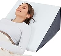 Touchutopia 10 Inch Bed Wedge Pillow - Cooling Memory Foam Triangle Wedge for Sleeping, Reading, Leg & Back Support - Removable Washable Cover