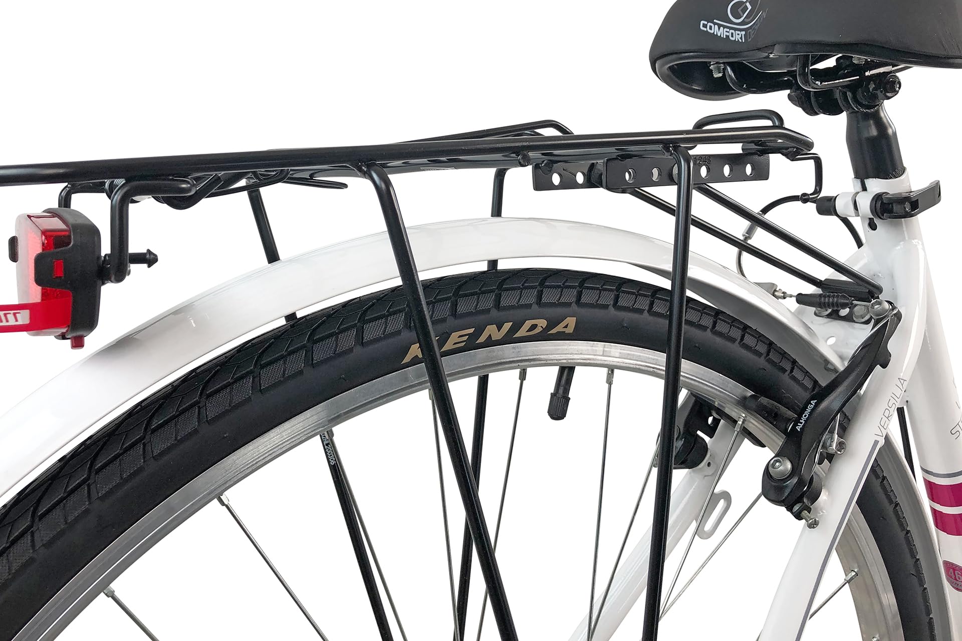 Legnano Versilia City Bike Mujer, Blanco y Fucsia, 46