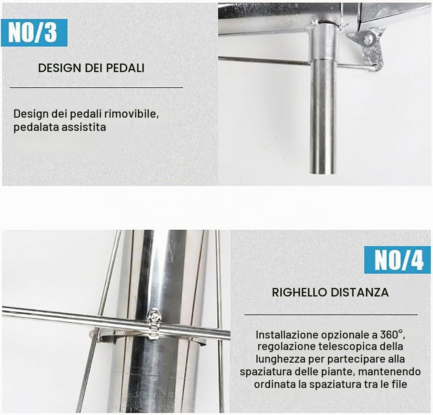 Trapiantatrice per piantine, Strumento per piantine di ortaggi con Doppia Impugnatura e Design a Pedale di misurazione, Strumento per piantare manualmente Il Giardino