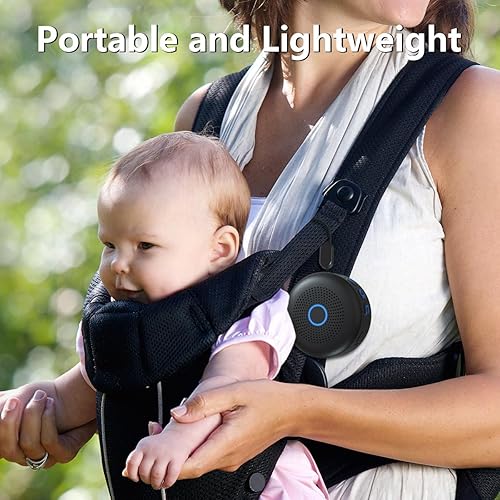 Miniatura 4 de Sleepbox Máquina portátil de sonido de ruido blanco con 30 sonidos relajantes, batería recargable pequeña para viajes, control de volumen de 32,