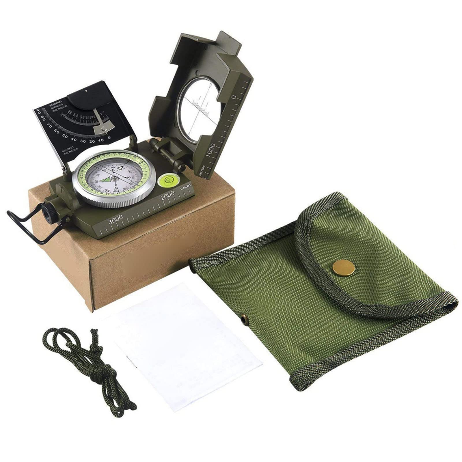 JINGYAN Kompasy Mulitifunkcyjny Outdoor Survival Wojskowy Kompas Camping Wodoodporna Geologiczny Cyfrowy Sprzęt do nawigacji