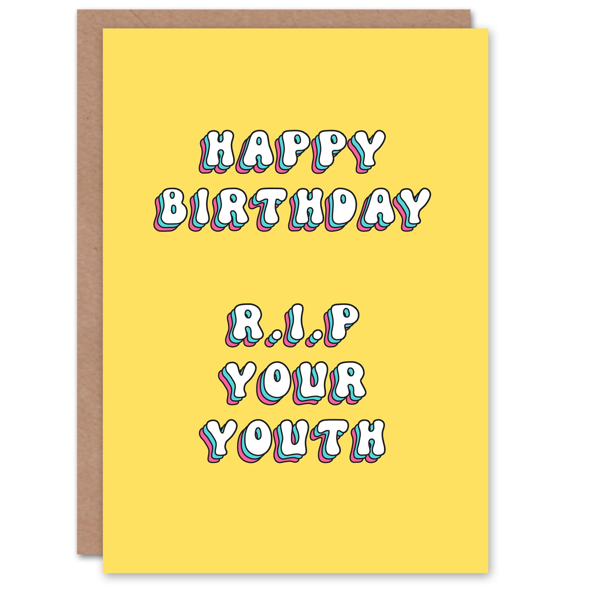 Artery8 Women's Birthday Card - Humour Joke - Yellow