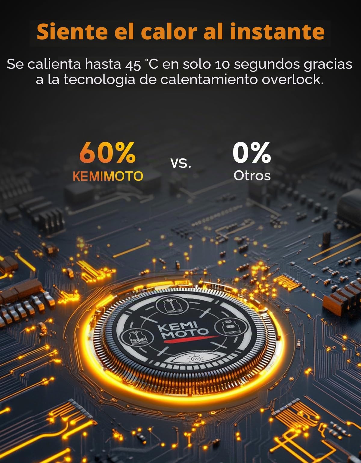 KEMIMOTO Chaleco Calefactable Hombre y Mujer, Chaleco Térido con Función de Calentamiento de Manos Batería 10000 mAh, 5 Zonas de Calefacción para Esquí, Pesca