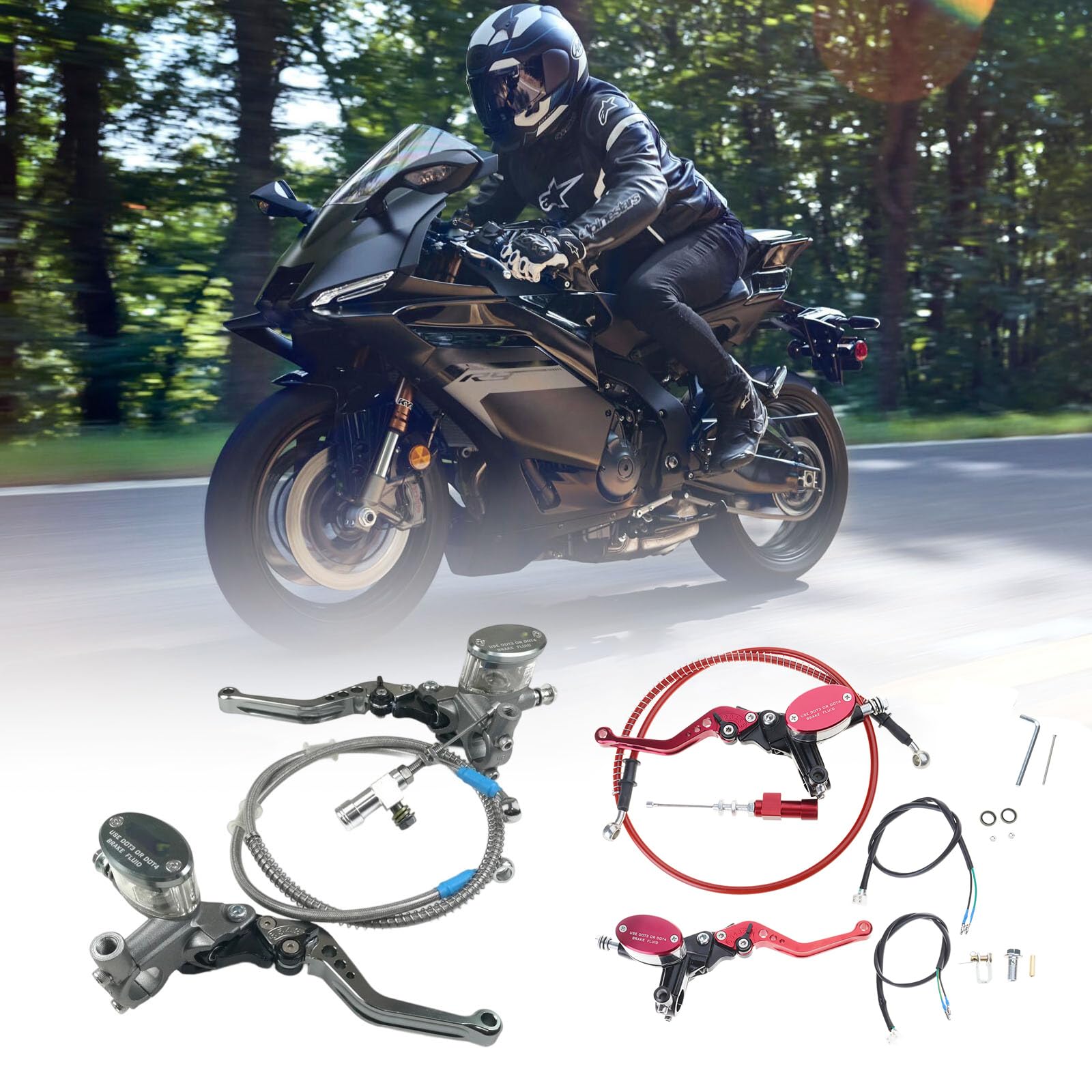 Accuracy Hydraulische Kupplungen Set mit verbesserter Haltbarkeit & Ermüdungsreduzierung Motorradkupplungssysteme für Motorräder