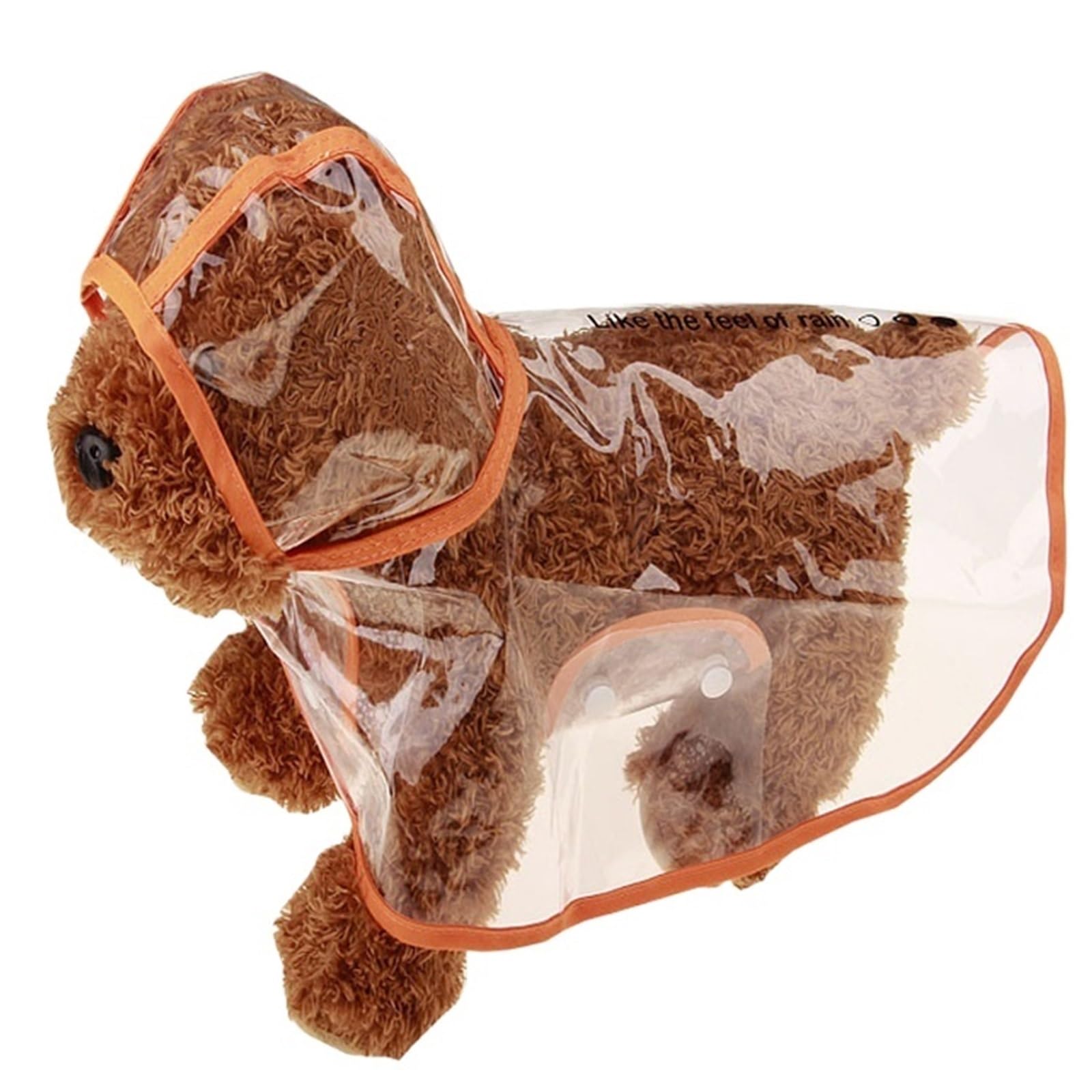 Poncho imperméable léger chien plastique évite poil mouillé S