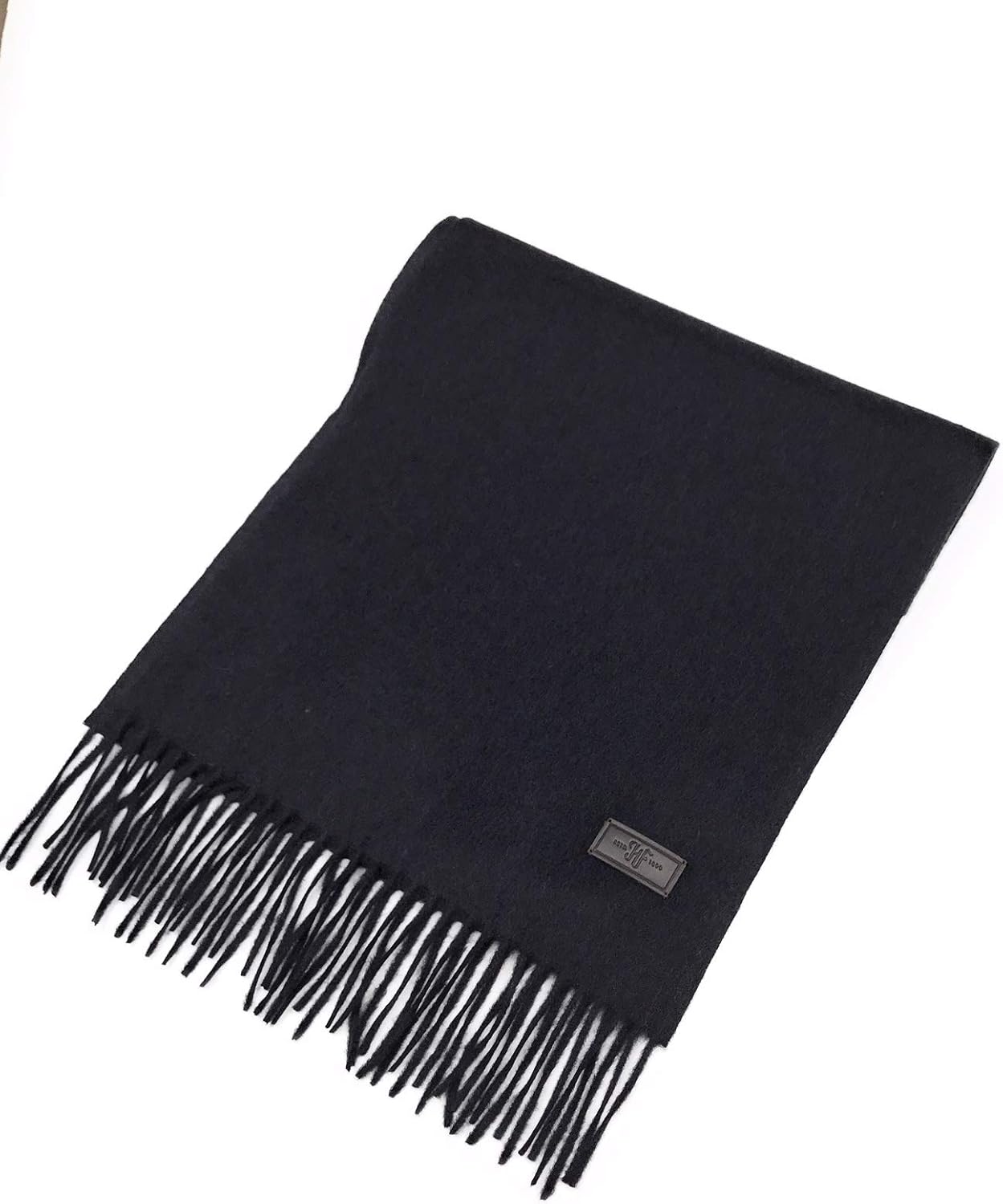 Solid 100% Italian Cashmere Scarf for Men – Ultra-Soft Men’s Winter Scarves, 72-Inches x 12-Inches, Mid Grey, by Hickey Freeman at  Men’s Clothing store