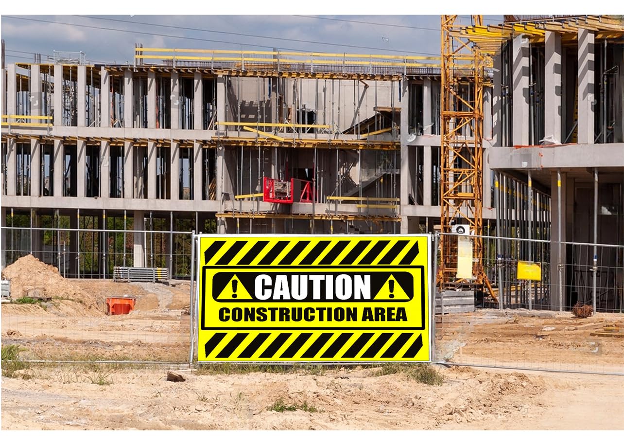 Señal de advertencia de seguridad para sitios de peligro, aluminio de 3 mm, uso al aire libre, obras de construcción (multicolor, 800 mm x 600 mm)