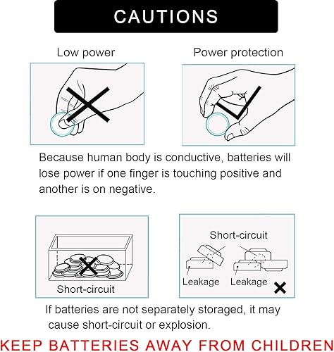 Miniatura 6 de CR1620 - Paquete de 5 baterías de litio para rastreador de llaves, 70 mAh, 3 V, batería de litio