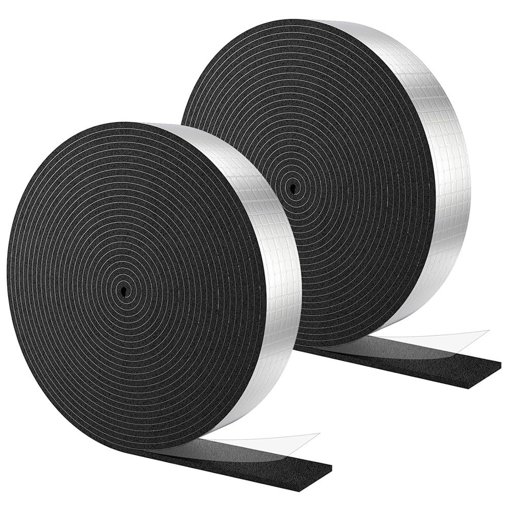 Ehwisbe Pipe Wrap Insulation, Aluminum Foil Facing Pipe Wrap Insulation Tape For Outdoor Hot Water Pipe Freezing In Winter