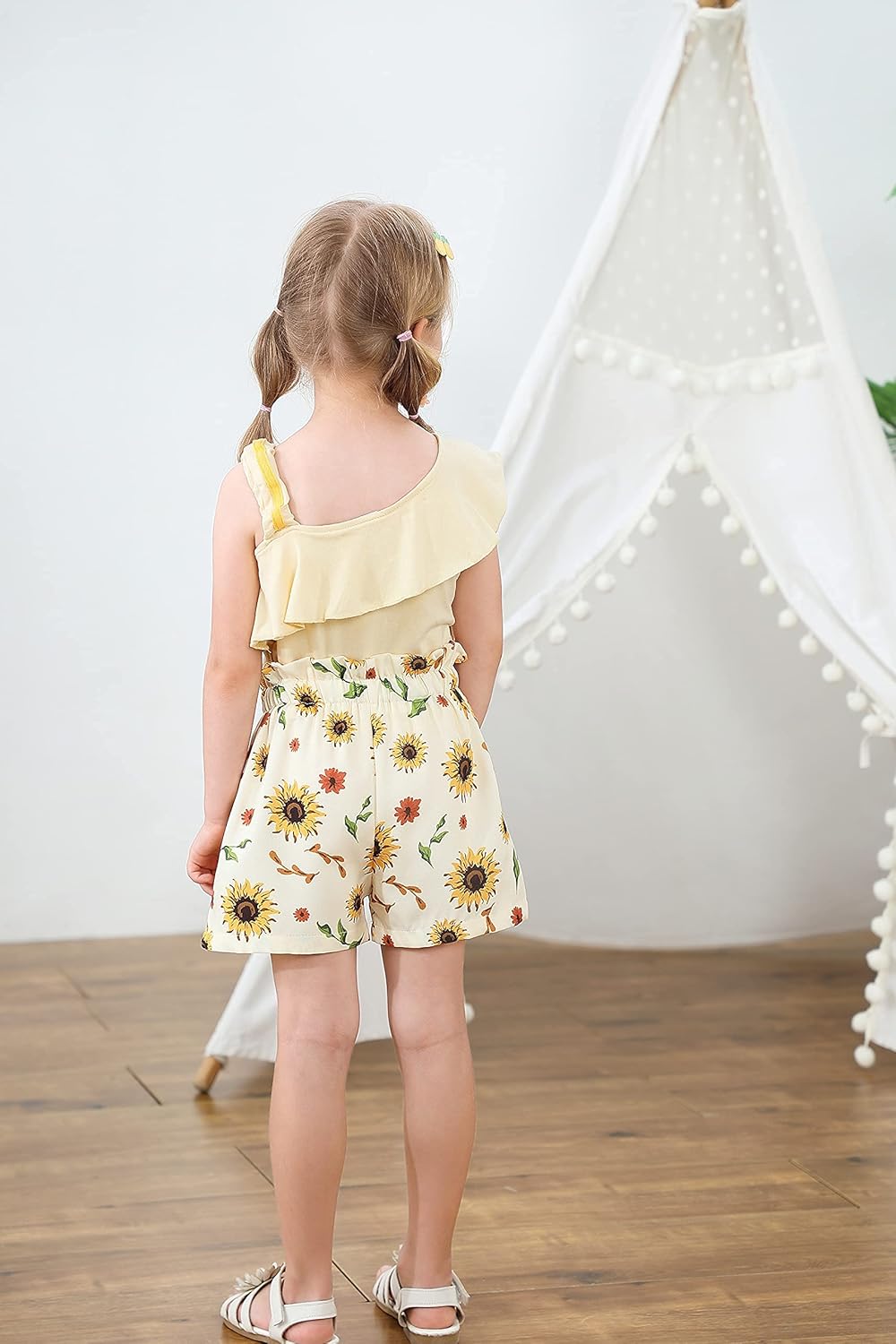 DISAUR Toddler Baby Girls Clothes Outfits T-shirt + Casual Shorts Pants Cute Summer for 1-5 T - Image 3