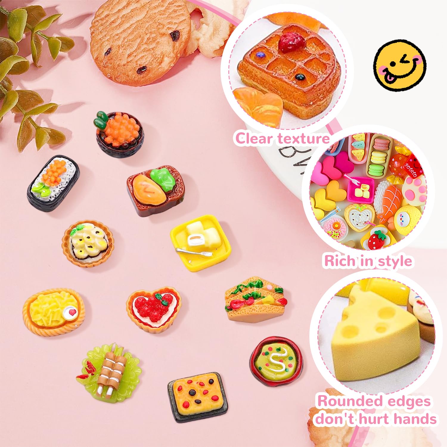85 Pezzi Cibo In Miniatura In Resina – Set Di Miniature Di Gelati, Torte E Bevande Per Decorazioni E Giochi