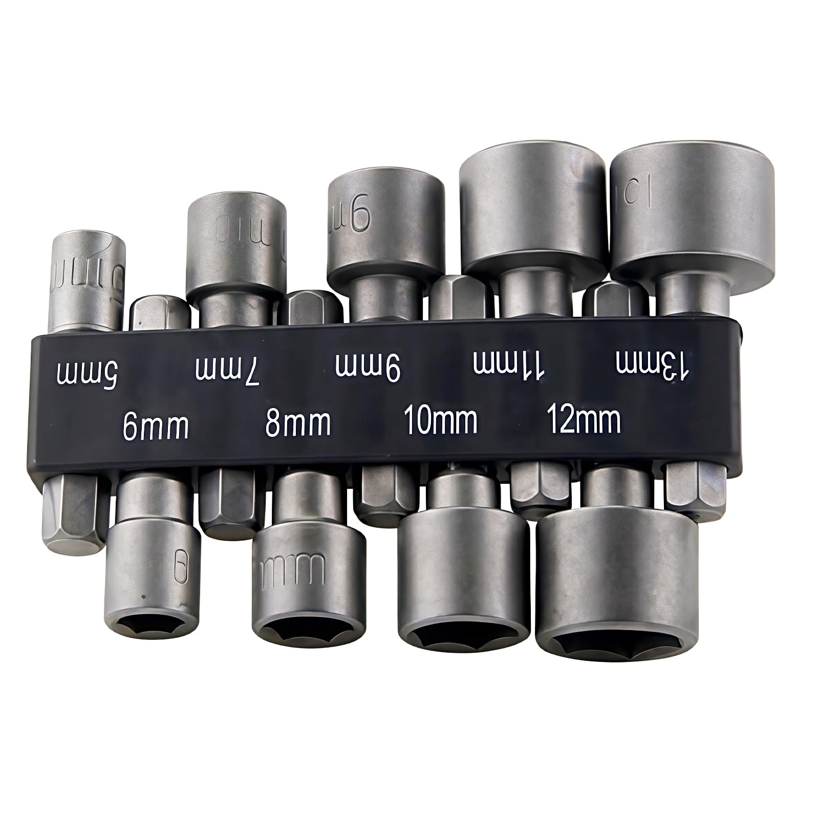 9 Piece Hex Nut Driver Set, 5-13mm Socket Adapter Drill Attachments