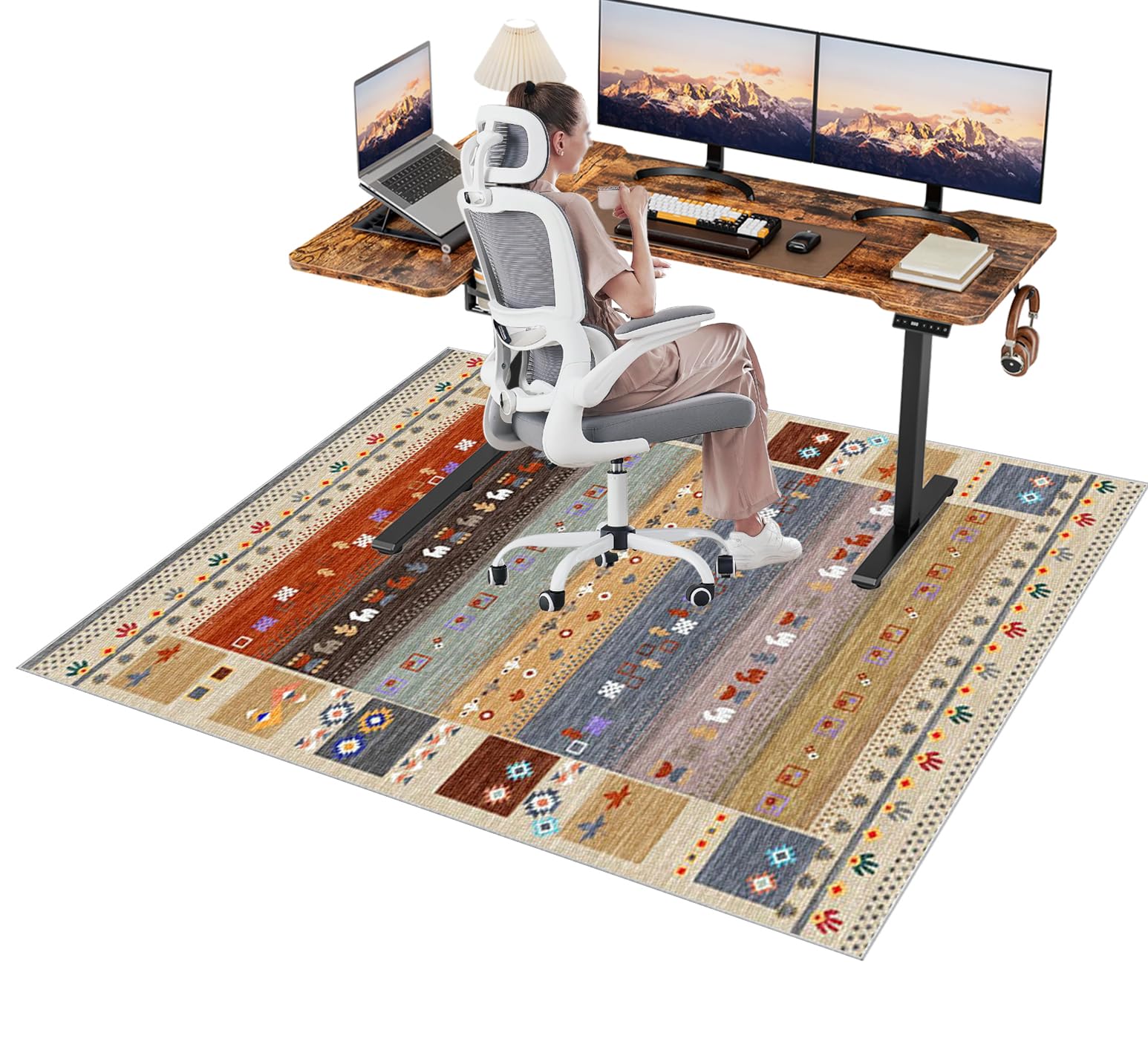 Lzrexnvofxg 0586A Heavy Duty Office Chair Mat For Carpeted Floors, Desk Chair Mat For Rolling Chair, Floor Protector For Office Chair, Multi Purpose Chair Mat Low Pile Carpet Protectors Chair Mat 80 X 120 Cm