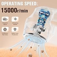 Vista 5 de DBC Afeitadora de tela recargable, removedor de pelusa de 3 velocidades para pantalla LED de ropa, motor potente de 15000 r/min, afeitadora
