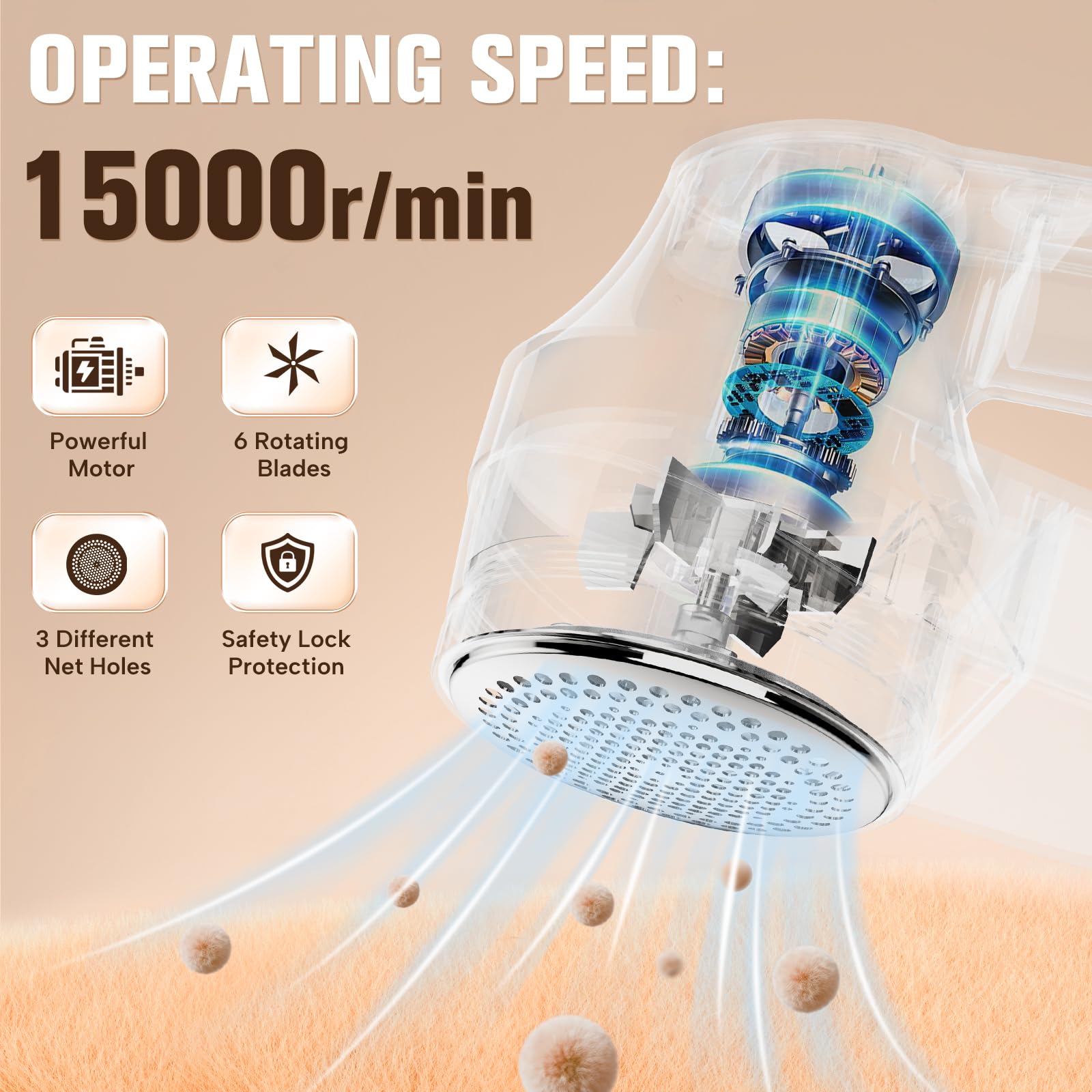DBC Afeitadora de Tela con Motor Potente de 15000r/min, Pantalla LED, 3 velocidades, Cuchillas de 6 Hojas, removedor de Pelusa Grande para Ropa, Bola de Pelusa, Muebles, Pelusas - Negro y Plateado