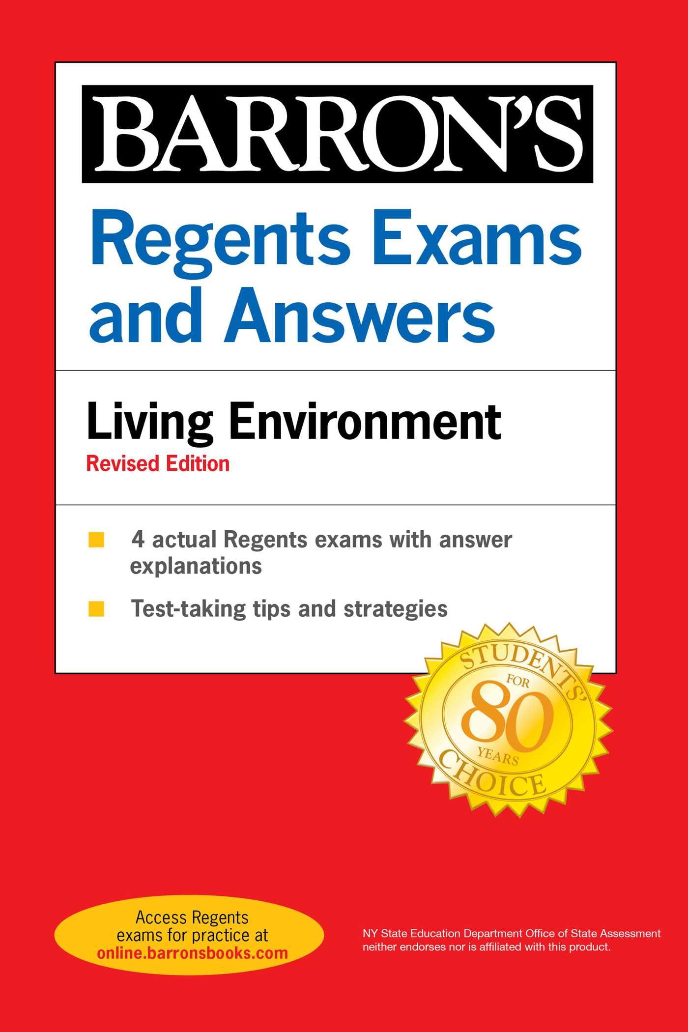 Regents Exams and Answers: Living Environment, Fourth Edition (Barron's New York Regents)