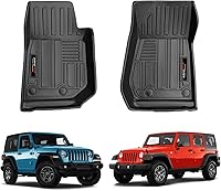 Vista 10 de Alfombrillas y forro de maletero de carga para Jeep Wrangler JL de 2 puertas 2018-2025 2026 para todo tipo de clima para accesorios de Jeep Wrangler