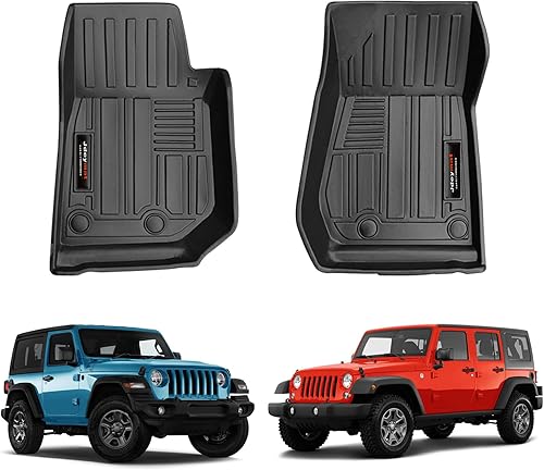 Miniatura 10 de Alfombrillas y forro de maletero de carga para Jeep Wrangler JL de 2 puertas 2018-2025 2026 para todo tipo de clima para accesorios de Jeep Wrangler