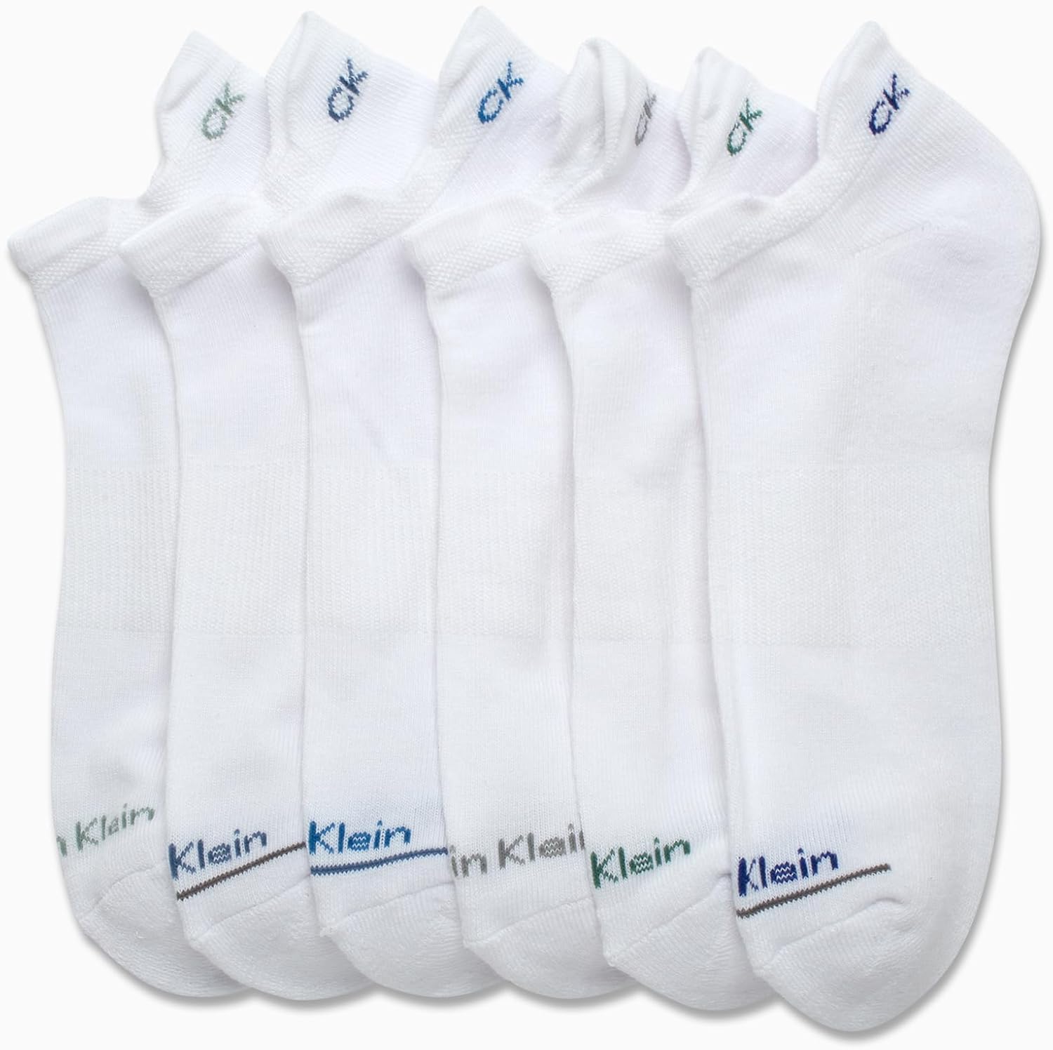 Calvin Klein Mens No Show Socks - 6 Pack Performance Cushioned Low Cut Tab Athletic Socks for Sneakers & Loafers (Size: 7-12) - Image 4