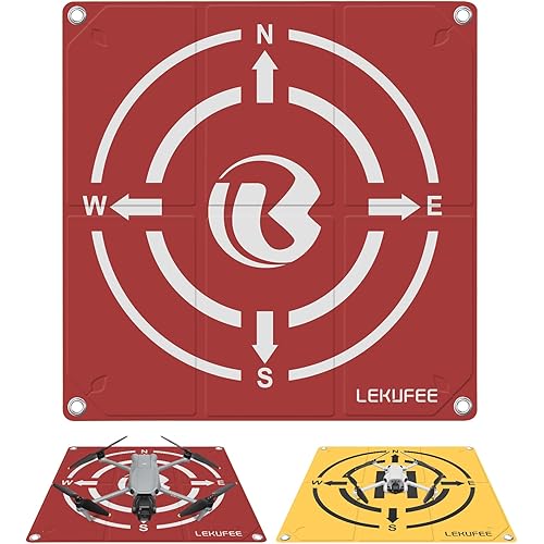 Lekufee Foldable Drone Landing Pad for DJI Mavic 4 Pro,Air 3S/3/2S/2,Flip,Neo,Avata 2,Mavic 3 Pro/3/Classic/Cine,Mini 4K,Mini 5 Pro,Mini 4 Pro/3/2/2SE,Avata,FPV Drone,Accessories