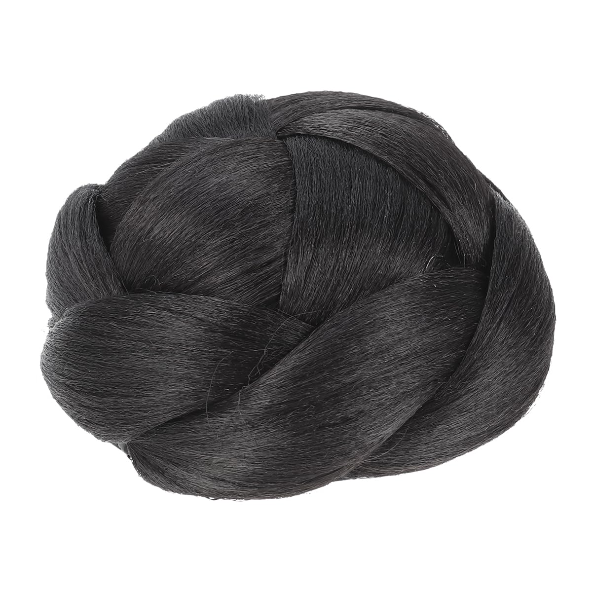 FRCOLOR Braided Hair Chignon Bun Claw in Hairpiece Synthetic Wavy Hair Extension for Women Easy Diy Hairstyles Travel and Special Occasions