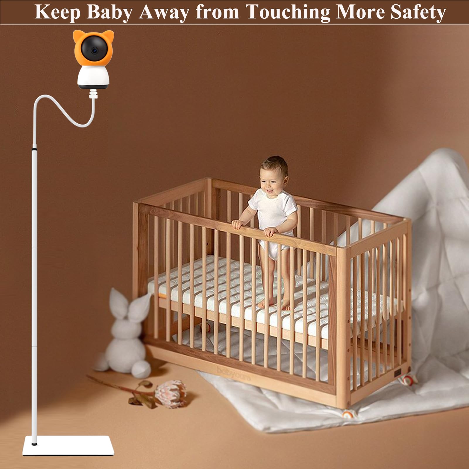 EYSAFT Baby Monitor Holder Floor Stand for BOIFUN Baby 6T,Baby 2S,Baby 5S,/ieGeek Baby 1T/DEATTI BM101-M - Image 4