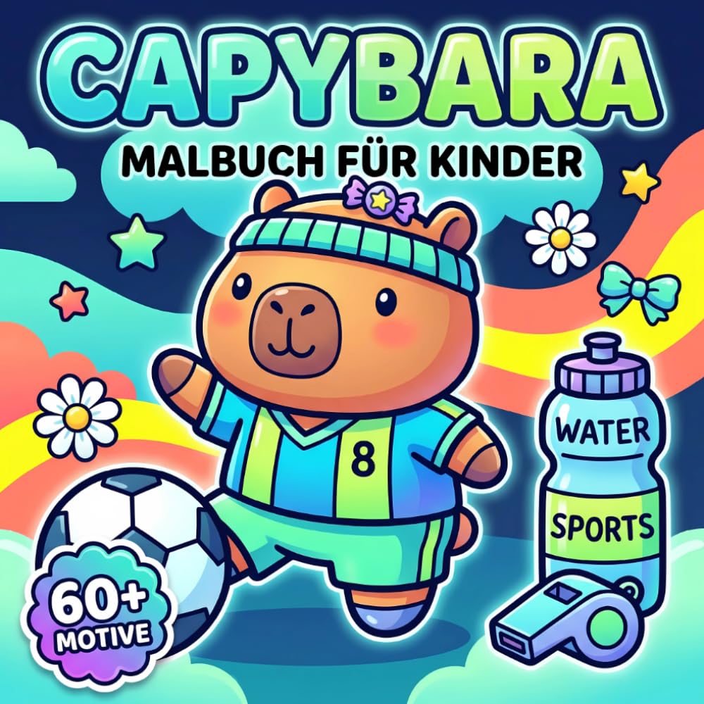 Capybara Malbuch Für Kinder: Mehr Als 60 Liebevoll Gestaltete Illustrationen Voller Spaß, Ruhe Und Fantasie Für Kleine Künstler Und Junge Fans