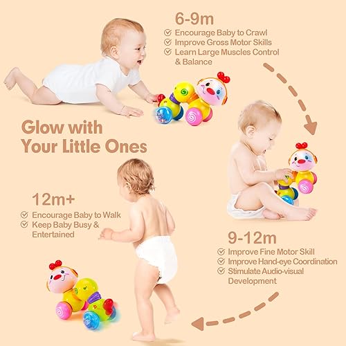 Miniatura 5 de CubicFun Juguetes para bebés de 6 a 12 meses, musical, iluminado, juguete para gatear, juguete para niños y niñas