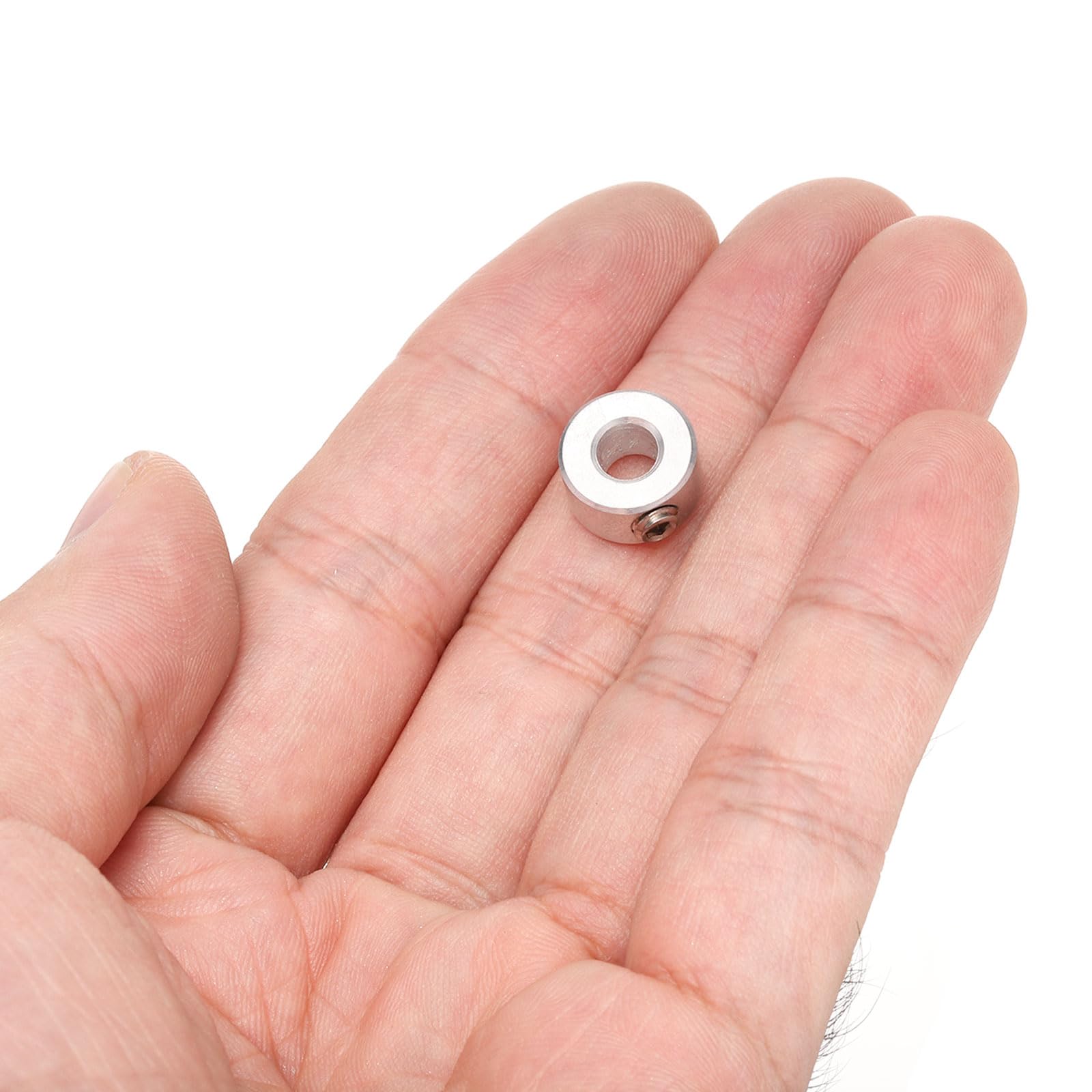 Sourcing Map 10pcs Set Screw Collars 22mm Bore, Aluminum Shaft Collars, 35mm OD And 10mm Thickness, Set Screw Clamp Collar, Stop Collar For Linear Rod Shaft Guide