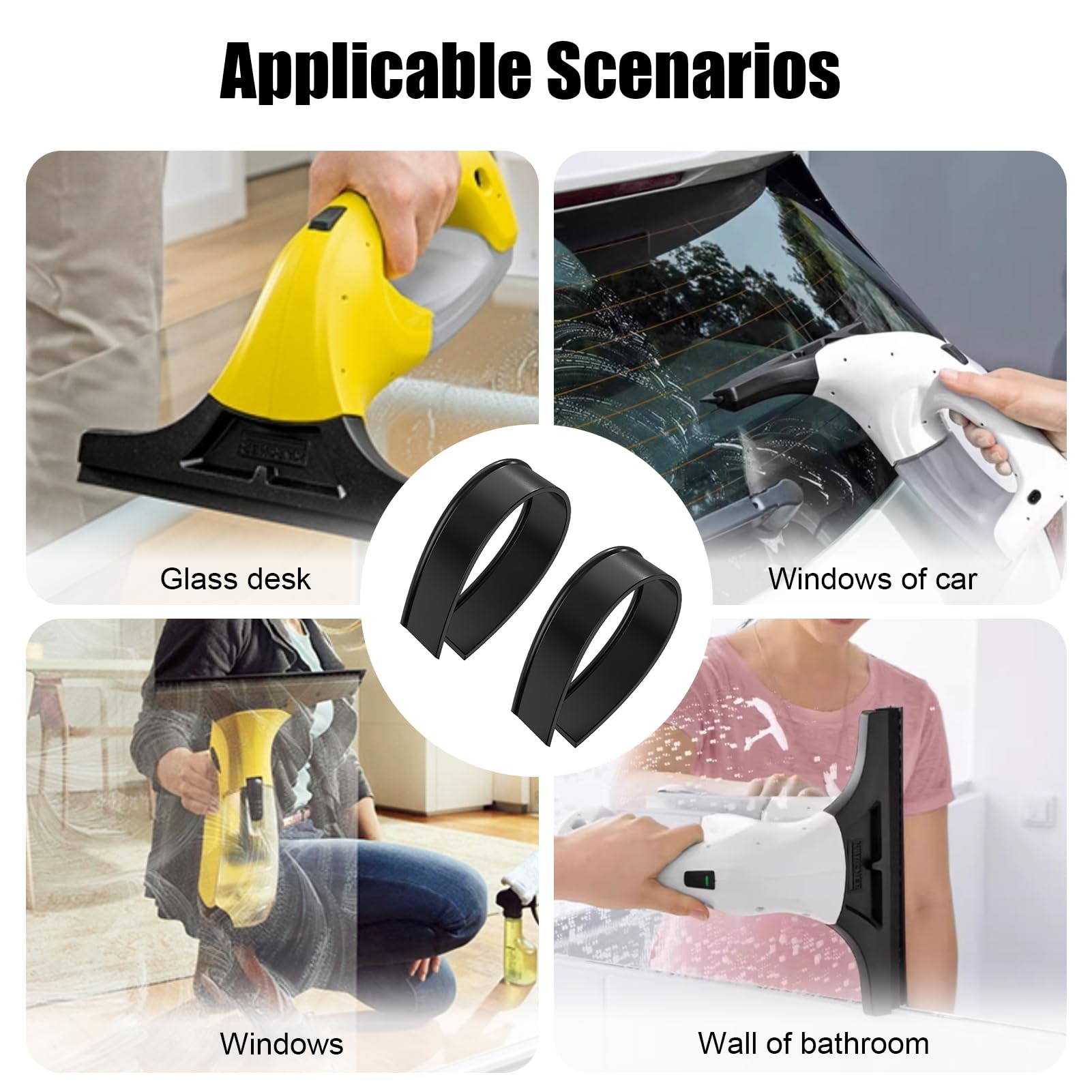 2 Labios De Goma De Repuesto Para Aspiradora De Ventanas Kärcher - 280mm, Compatible Con WV1, WV2, WV5, WV50, WV55, WV60, WV75
