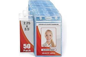 Mifflin Horizontal Nametag Name Badge Holders 100 Pack