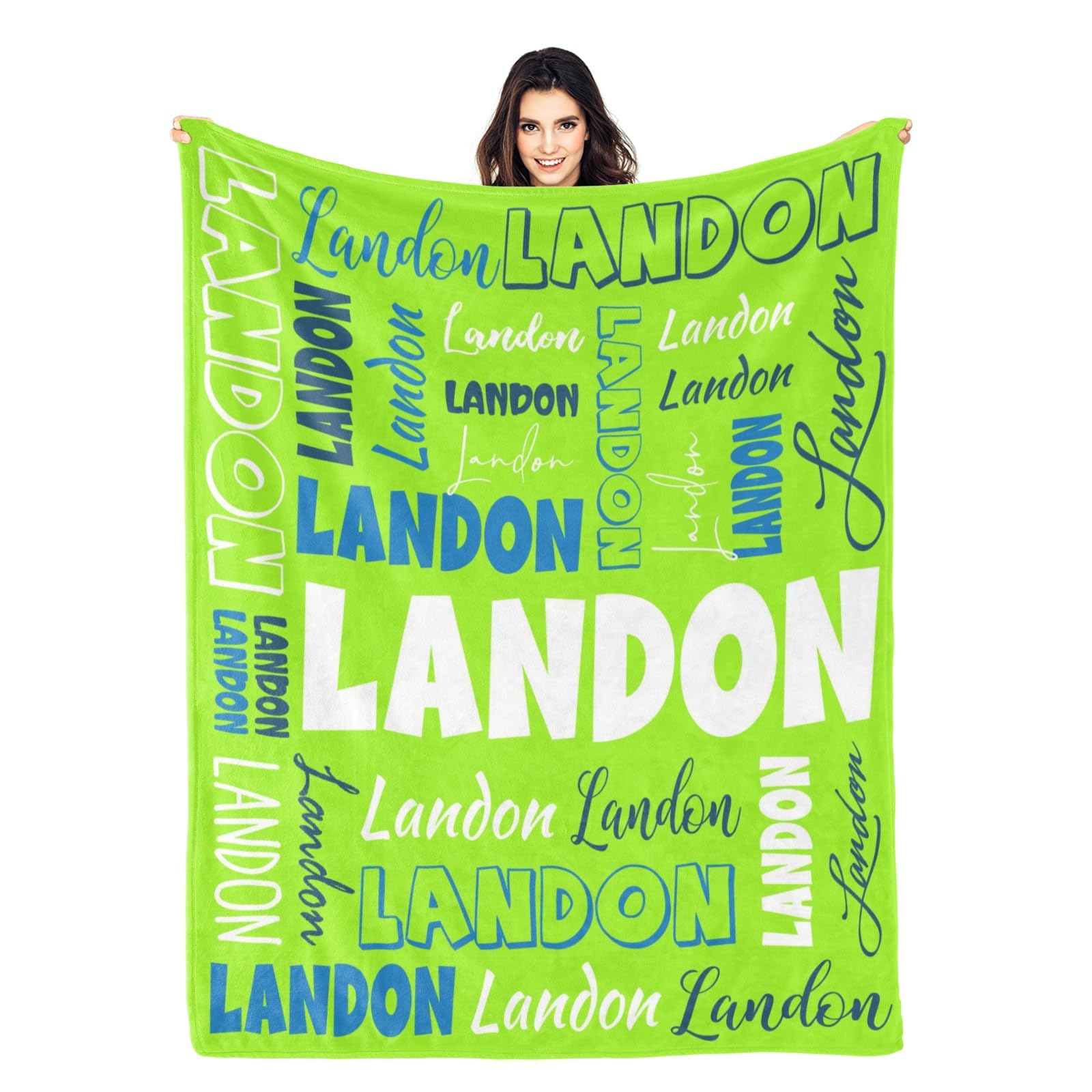 Dr.TOUGH Personalized Blanket – Custom Name Blanket For Kids & Adults, Flannel Throw Gift - View #2