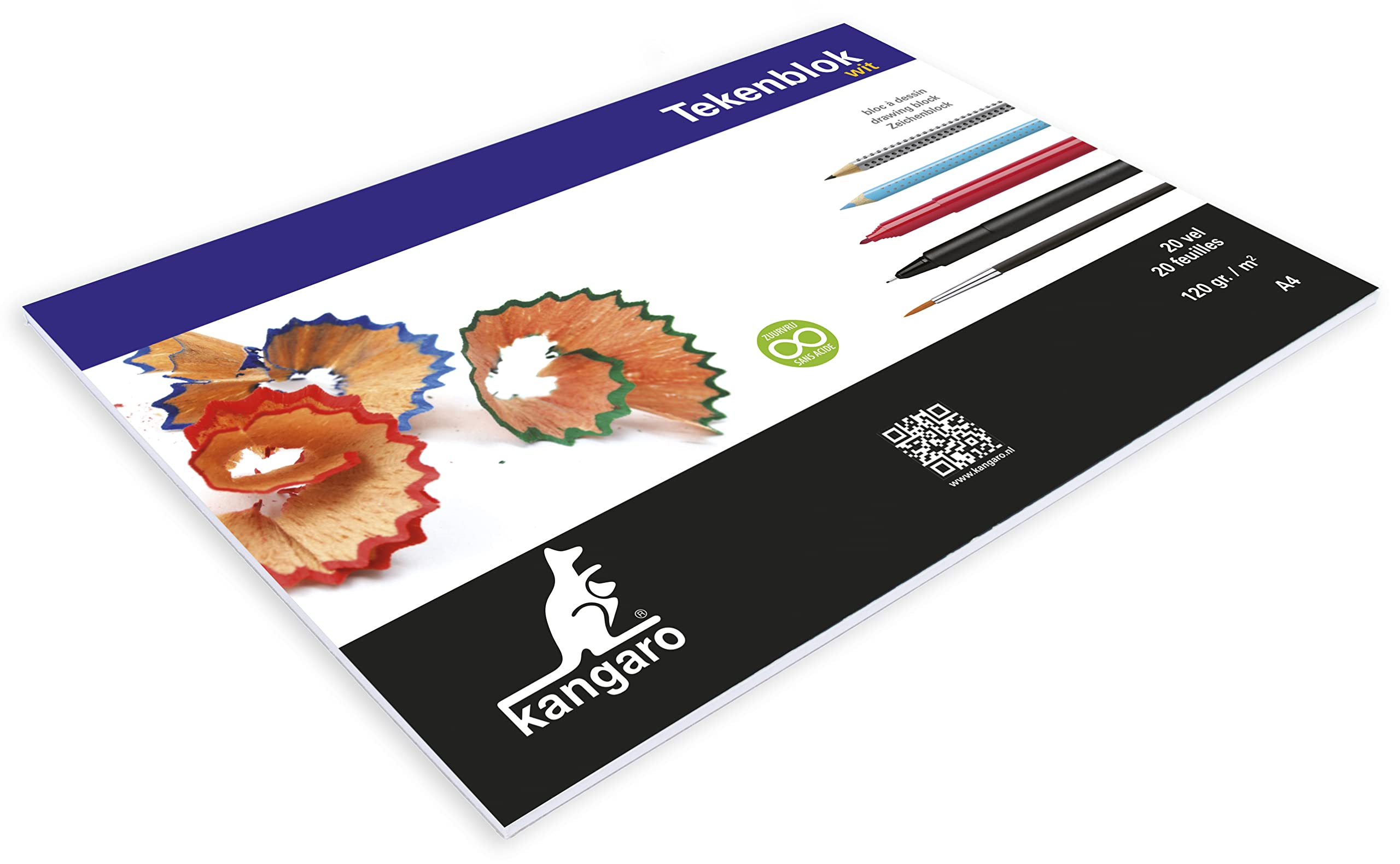 Kangaro Drawing Pad 210 x 297 mm 120 g 20 Sheets