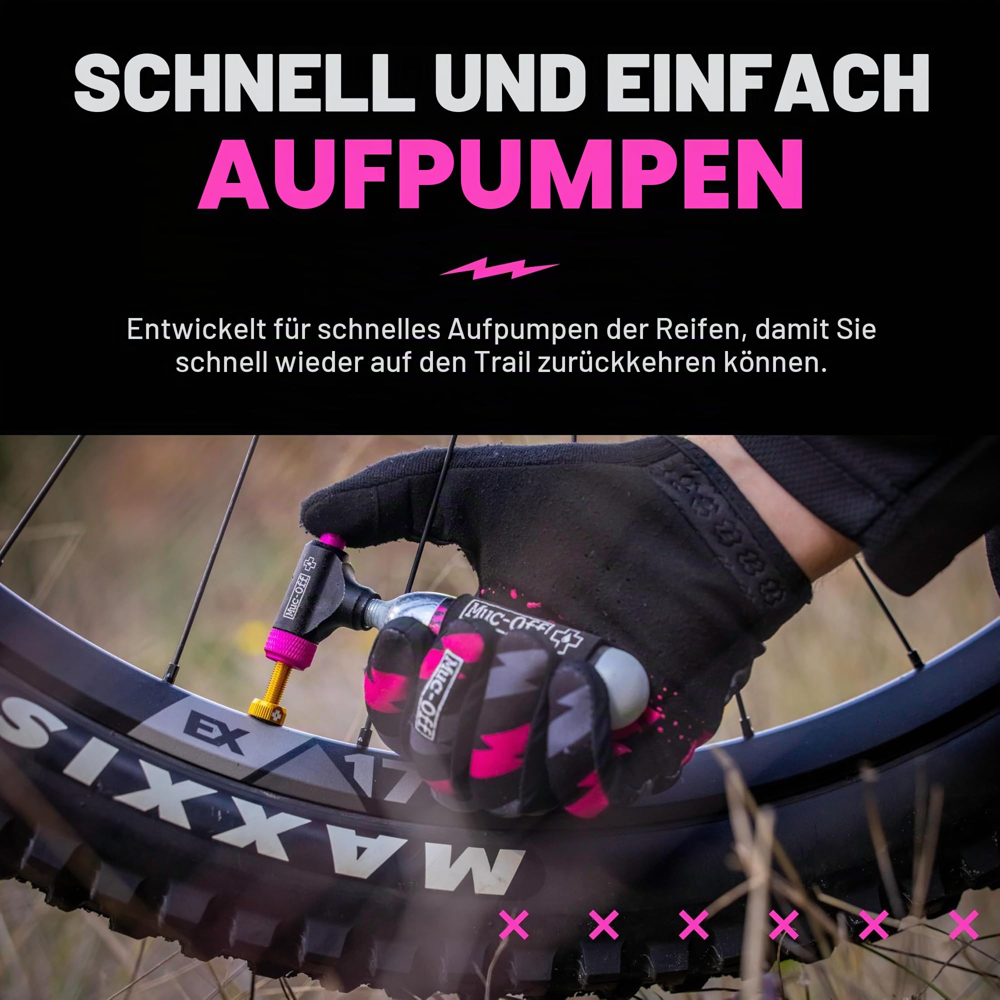 Muc-Off CO2 Pumpe Inflator Kit Schwarz