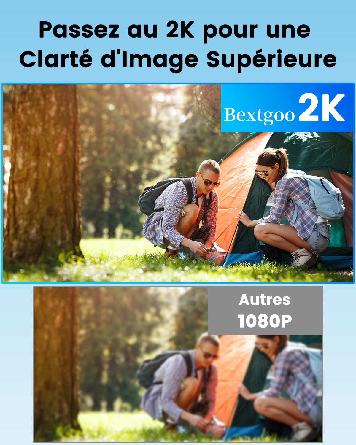 Bextgoo 2K Camera de Surveillance sans Internet, Camera 4G Carte SIM | 5200mAh Batterie, Mini Camera sans WiFi, Vision 160°, Détection AI, 2K Vision Nocturne, pour Camping, Voyages, Voiture