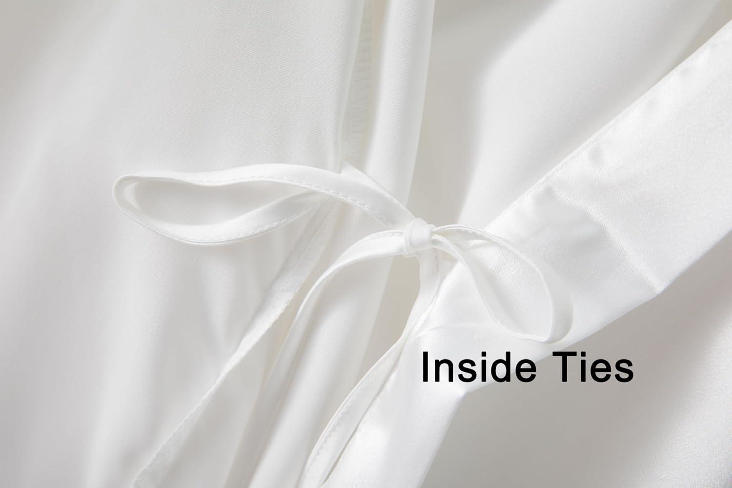 VOGUEMAX Womens Long Bride Bridesmaid Robe Lace Trim Sleepwear Getting Ready of Wedding Silky Kimono Robe