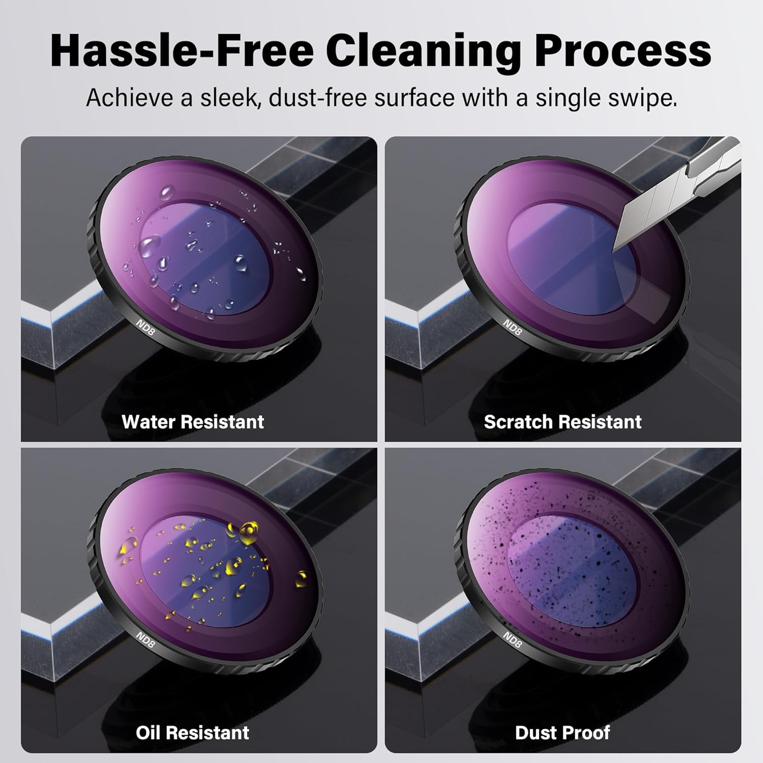 Walking Way ブラック ディフュージョン 1/4 フィルター Insta360 Go Ultra Accessories、