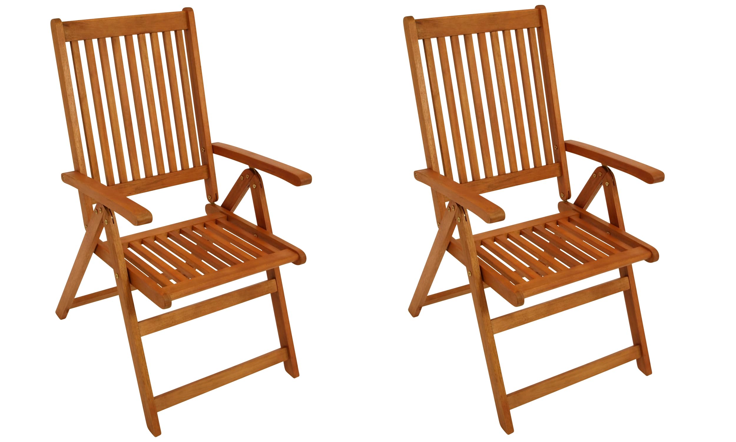 DEGAMO 2X Klappsessel LAGO 8-Fach verstellbar, Eukalyptus geölt, FSC®-Zertifiziert