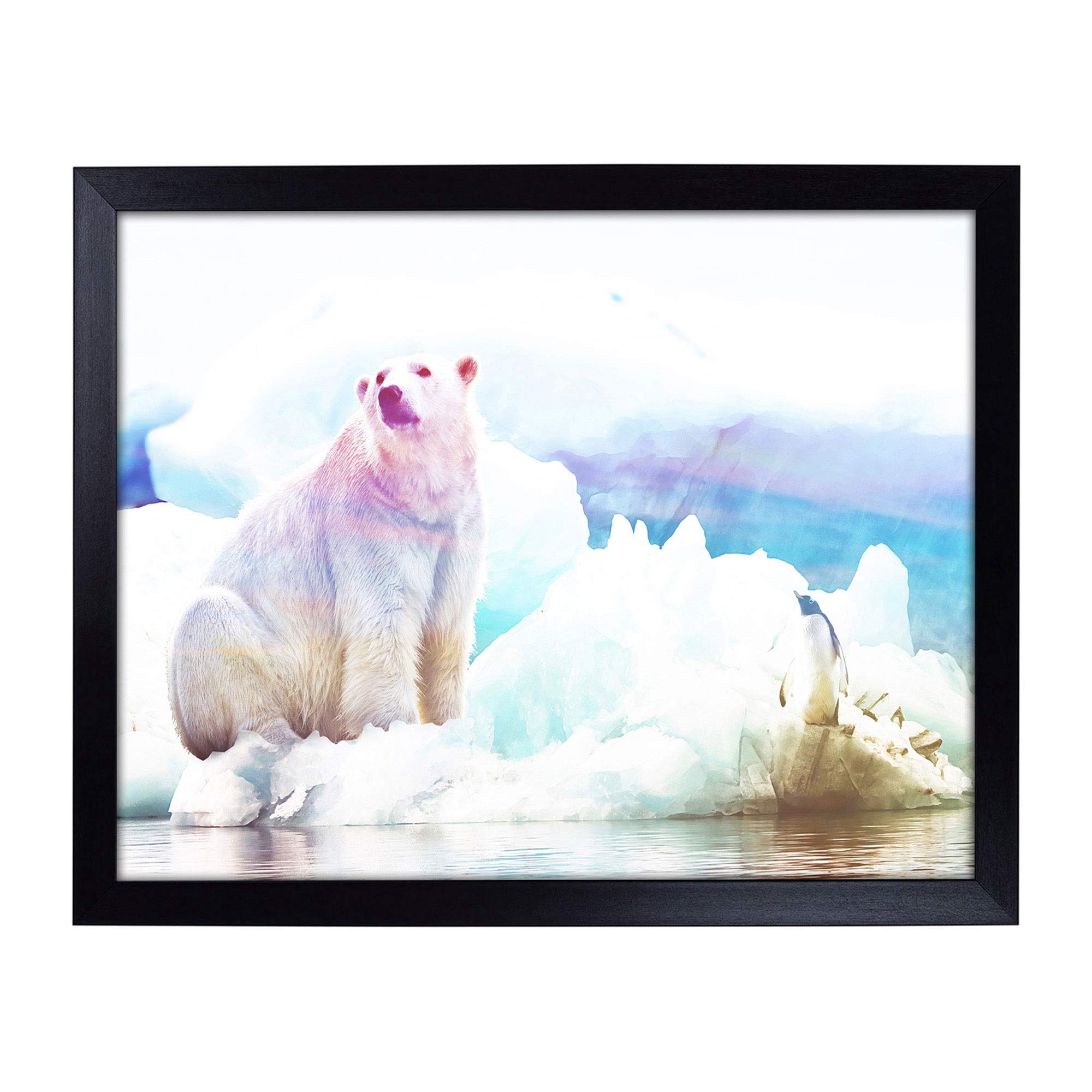 Lap Tray with Cushion | Penguin and Polar Bear | Padded Bean Bag Cushion | For Eating, Working, Crafting, Laptop | Portable Table Desk