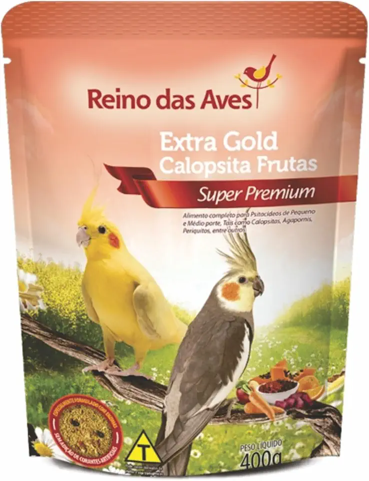 Extra Gold Calopsita Frutas 400g - Reino Das Aves
