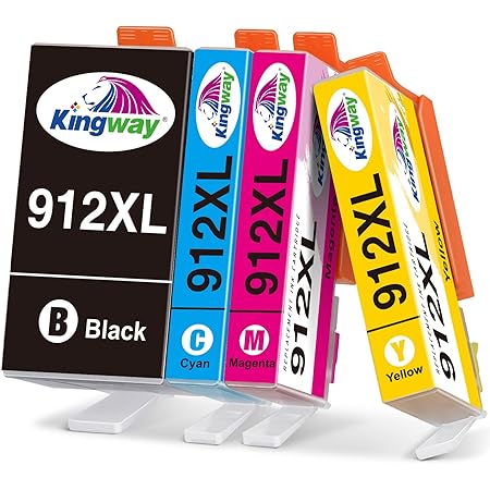 Cartouche Encre Hp 8012 IC-Office Pack Pour HP 912 Multipack Noir, Cyan, Magenta Hp 912xl Pack De 4 Cartouches D'encre