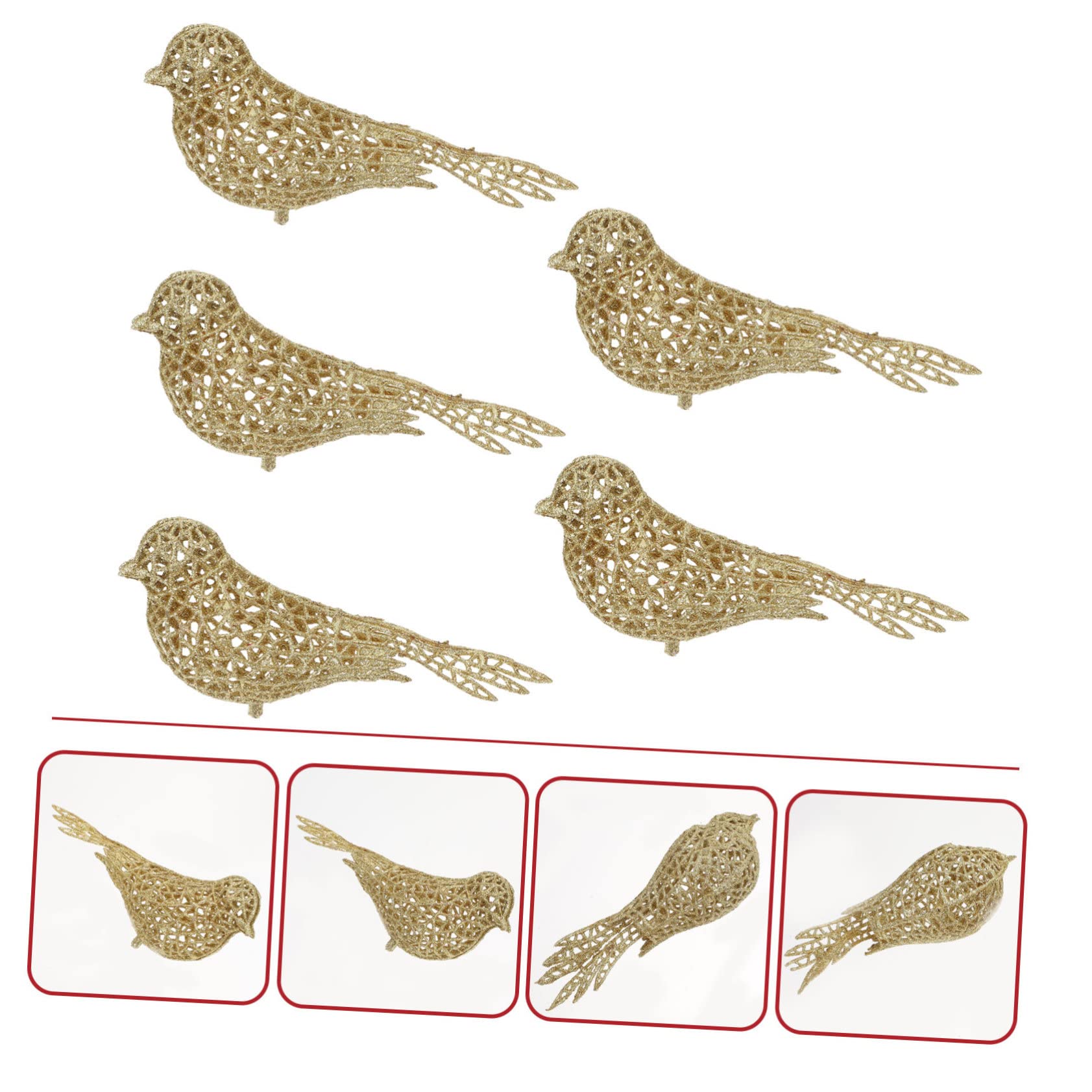 TOPBATHY 3 Set Di Decorazioni Natalizie Da Appendere Allalbero Di Natale Ornamenti A Forma Di Uccelli Set Di Ornamenti Festivi Per Lalbero Di Natale 5 Pezzi * 3