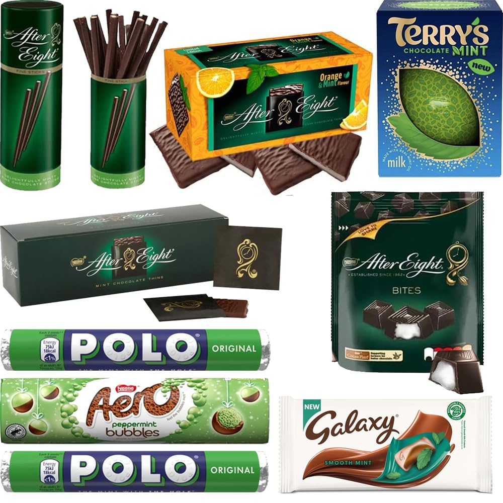 Assorted Mixed Mint Chocolates & Sweets Selection Gift Box - 7 x Mixed Mint Selections of Chocolates