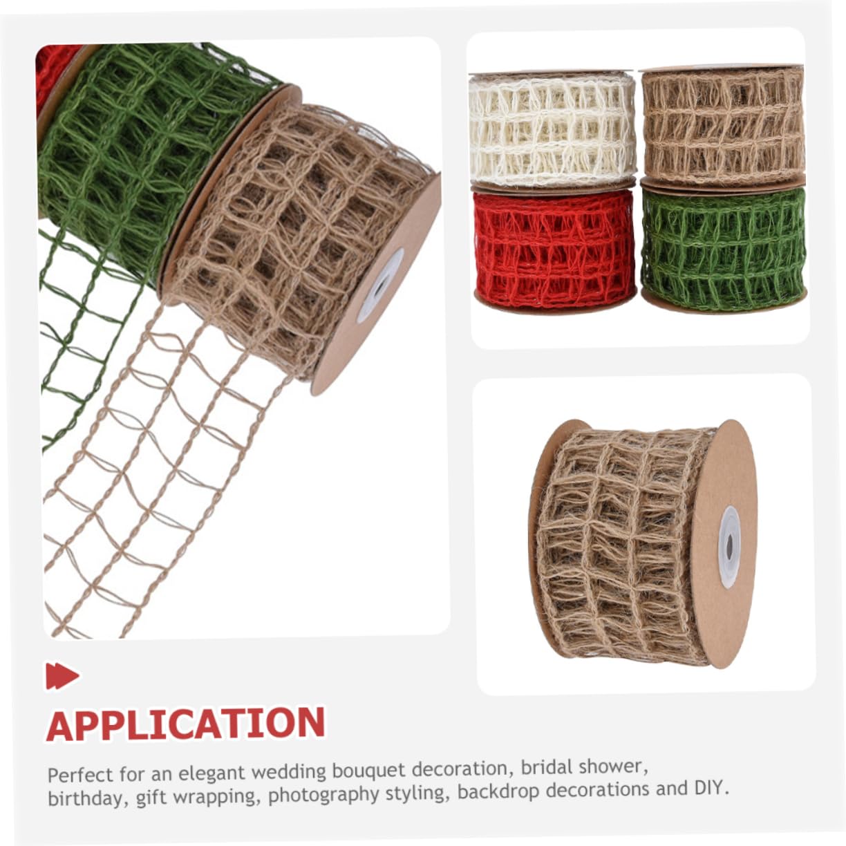Operitacx 5stücke Burlap Dekorationsband Mit Bastelmaterial Für Hochzeiten Und Weihnachtsdekoration Stränge Langlebig Und Vielseitig Einsetzbar